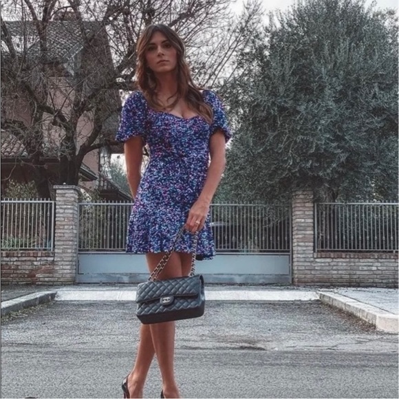 Zara blue and purple sequin mini dress Sz S - Picture 6 of 16